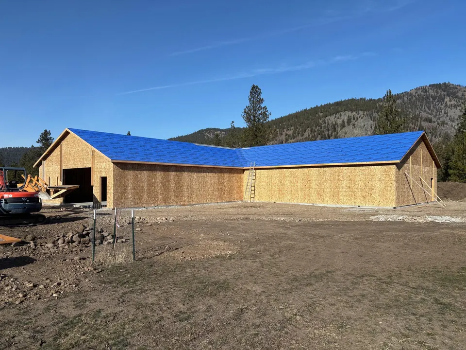 Completed warehouse exterior built by general contractor in Missoula Montana