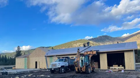 Garage build with concrete foundation by Missoula construction company
